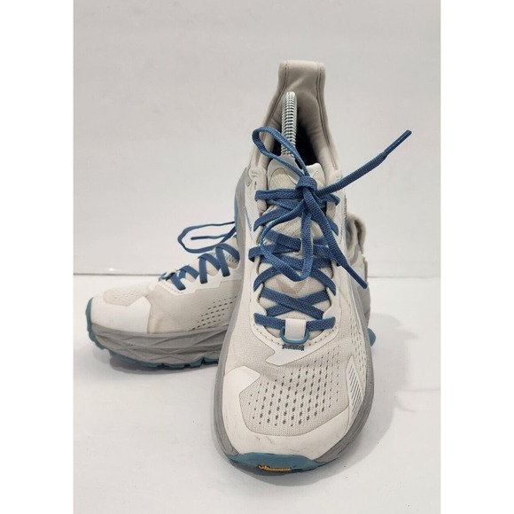 Altra Shoes - ALTRA Olympus 5 Running Hiking Shoe, White/Blue, Womens 8.5
